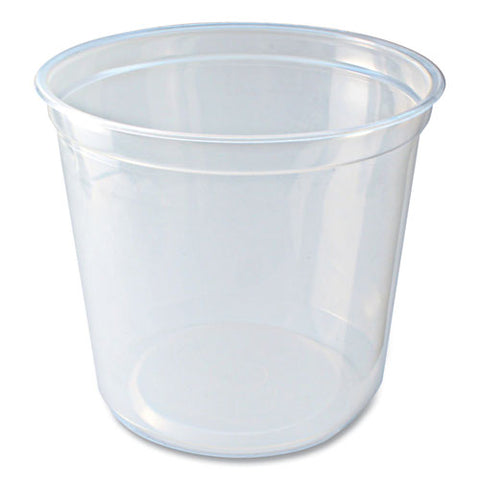 Microwavable Deli Containers, 24 Oz, 4.6 Diameter X 4.1 H, Clear, Plastic, 500/carton