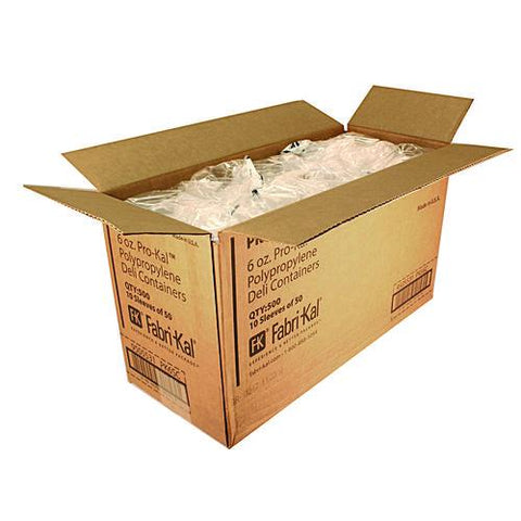 Microwavable Deli Containers, 6 Oz, 4.6" Diameter X 1.3" H, Clear, Plastic, 500/carton
