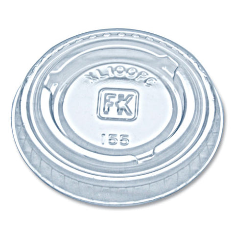 Portion Cup Lids, Fits 0.75 Oz To 1 Oz Portion Cups, Plastic, Clear, 2,500/carton