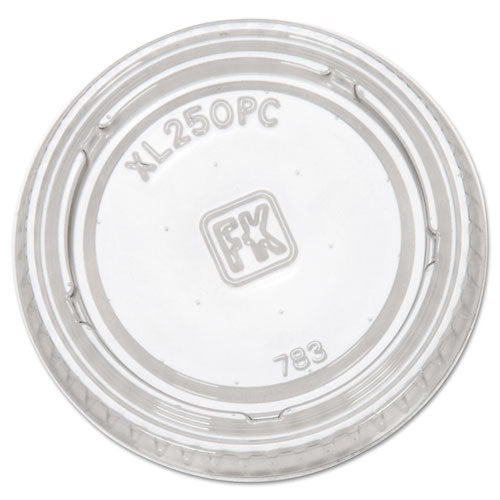 Portion Cup Lids, Fits 1.5 Oz To 2.5 Oz Cups, Clear, 125/sleeve, 20 Sleeves/carton