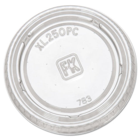 Portion Cup Lids, Fits 1.5 Oz To 2.5 Oz Cups, Clear, 125/sleeve, 20 Sleeves/carton