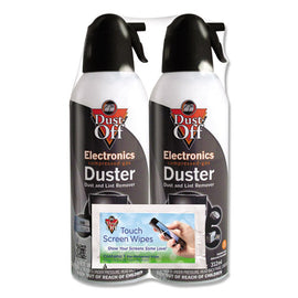 Disposable Compressed Air Duster, 10 Oz Can, 2/pack