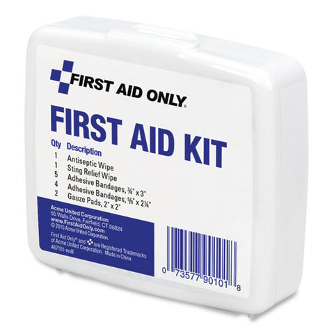 First Aid On The Go Kit, Mini, 13 Pieces, Plastic Case