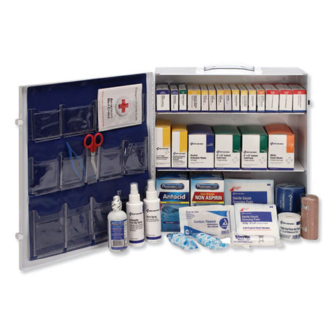 Industrial First Aid Kit, 100 People, 676 Pieces, Metal Case