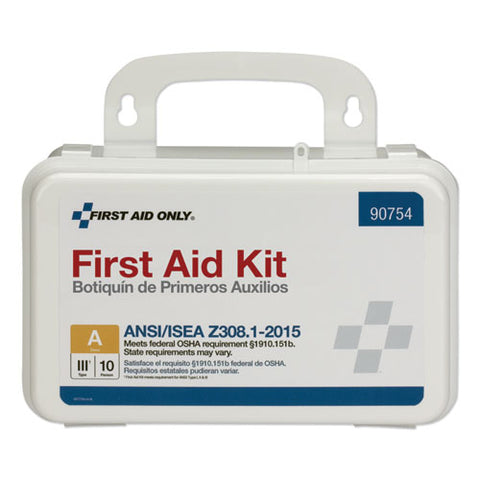 Ansi Class A 10 Person First Aid Kit, 71 Pieces, Plastic Case