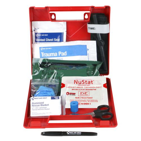 Bleeding Control Wall Station Single Kit - Deluxe, 14 Pieces, Plastic Case