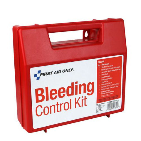 Bleeding Control Wall Station Single Kit - Deluxe, 14 Pieces, Plastic Case