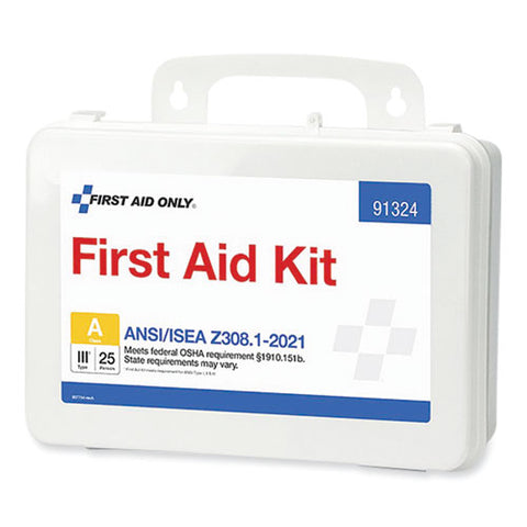 Ansi 2021 First Aid Kit For 25 People, 94 Pieces, Plastic Case