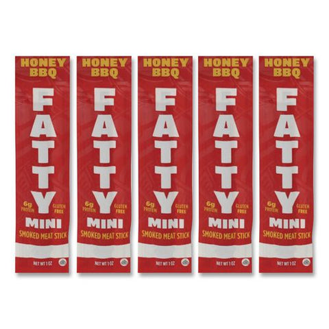 Minis Honey Bbq Smoked Beef Meat Sticks, 1 Oz Stick, 5/pack