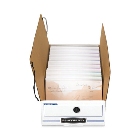 Liberty Check And Form Boxes, 9.25" X 15" X 4.25", White/blue, 12/carton