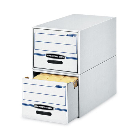 Stor/drawer Basic Space-savings Storage Drawers, Letter Files, 14" X 25.5" X 11.5", White/blue, 6/carton