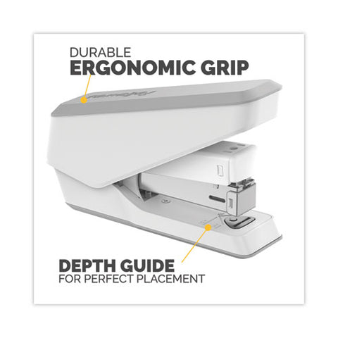 Lx840 Easypress Half Strip Stapler With Antimicrobial Protection, 25-sheet Capacity, White