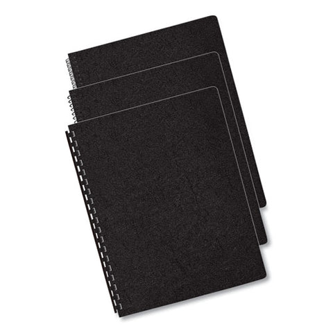 Executive Leather-like Presentation Cover, Black, 11.25 X 8.75, Unpunched, 200/pack