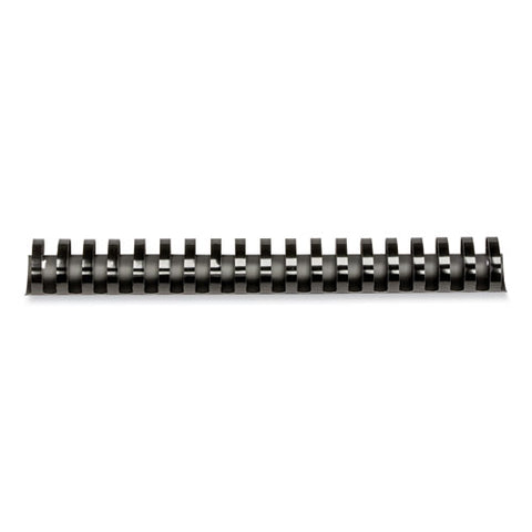 Plastic Comb Bindings, 1 1/2" Diameter, 340 Sheet Capacity, Black, 50/pack