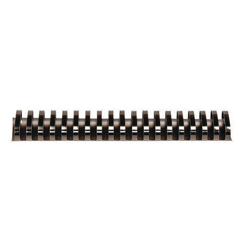 Plastic Comb Bindings, Oval, 2" Diameter, 500 Sheet Capacity, Black, 40/pack