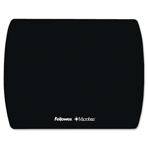 Ultra Thin Mouse Pad With Microban Protection, 9 X 7, Black