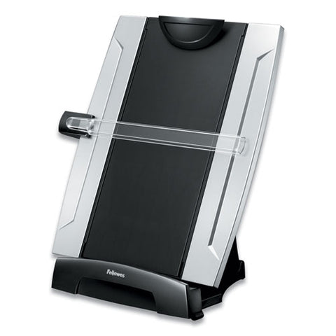 Office Suites Desktop Copyholder With Memo Board, 150 Sheet Capacity, Plastic, Black/silver