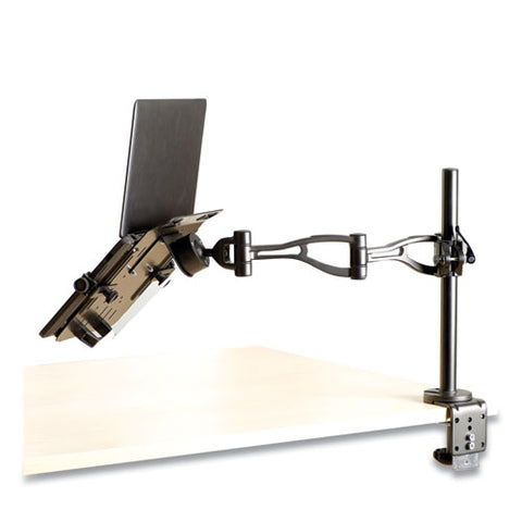 Professional Series Depth Adjustable Monitor Arm, 360 Degree Rotation, 37 Degree Tilt, 360 Degree Pan, Black, Supports 24 Lb