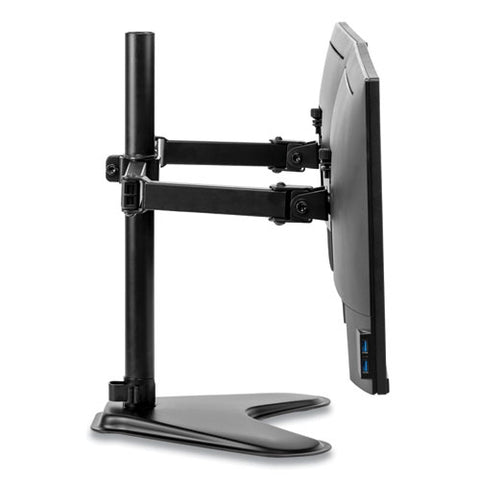 Professional Series Freestanding Dual Horizontal Monitor Arm, For 30" Monitors, 35.75" X 11" X 18.25", Black, Supports 17 Lb