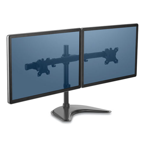 Professional Series Freestanding Dual Horizontal Monitor Arm, For 30" Monitors, 35.75" X 11" X 18.25", Black, Supports 17 Lb