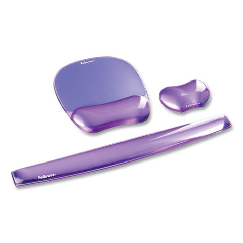 Gel Crystals Keyboard Wrist Rest, 18.5 X 2.25, Purple