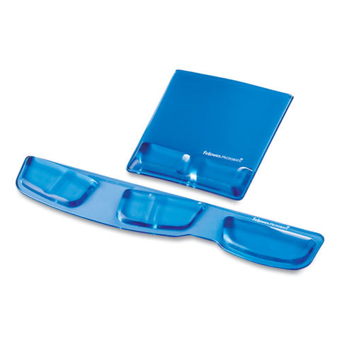 Gel Wrist Support With Attached Mouse Pad, 8.25 X 9.87, Blue