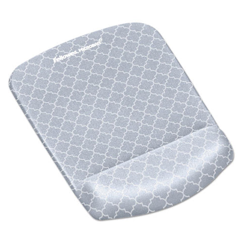 Plushtouch Mouse Pad With Wrist Rest, 7.25 X 9.37, Lattice Design