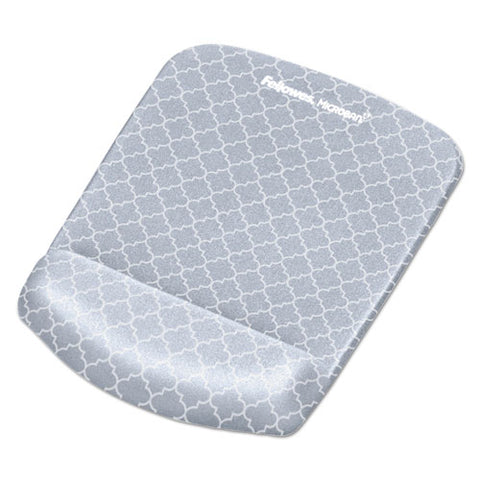 Plushtouch Mouse Pad With Wrist Rest, 7.25 X 9.37, Lattice Design