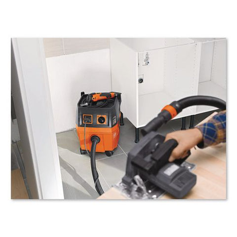 Turbo I Pro Set Hepa Wet/dry Dust Extractor Vacuum, 5.8 Gal Tank Capacity, Orange/black