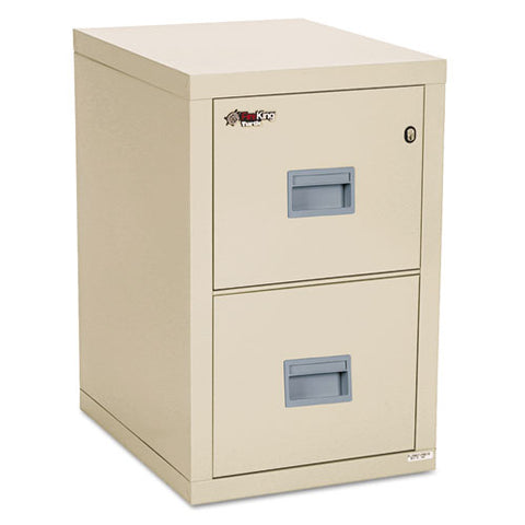 Compact Turtle Insulated Vertical File, 1-hour Fire, 2 Legal/letter File Drawers, Parchment, 17.75" X 22.13" X 27.75"