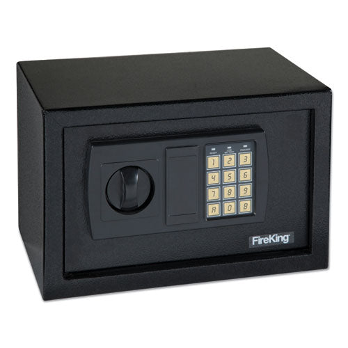 Small Personal Safe, 0.3 Cu Ft, 12.19w X 7.56d X 7.88h, Black