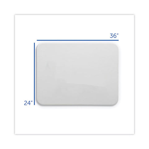 Magnetic Dry Erase Board, 36" X 24", White Surface