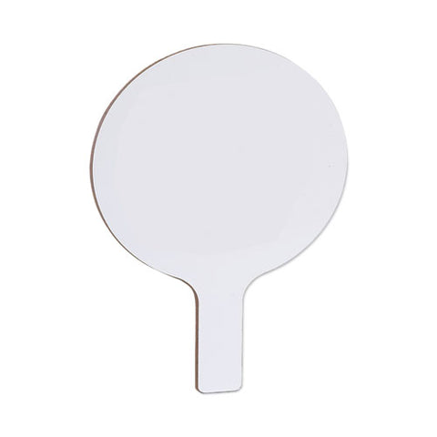 Dry Erase Paddle, 9" X 5", White Surface, 12/pack