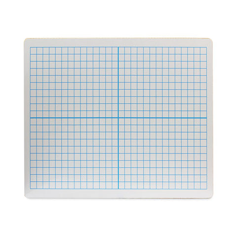 Graphing Two-sided Dry Erase Board, Computational Grid Format, 12" X 9", White Surface, 12/pack