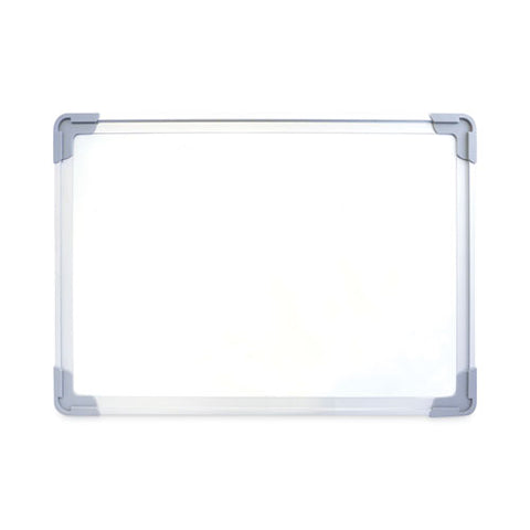 Dual-sided Desktop Dry Erase Board, 18" X 12", White Surface, Satin Aluminum Frame