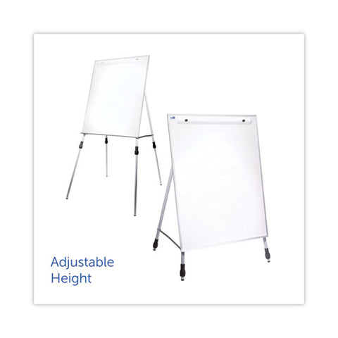 Adjustable Dry Erase Board, 27.5" X 32", White Surface, Satin Aluminum Frame