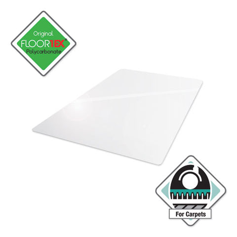 Cleartex Ultimat Polycarbonate Chair Mat For High Pile Carpets, 60" W X 48" L, Clear