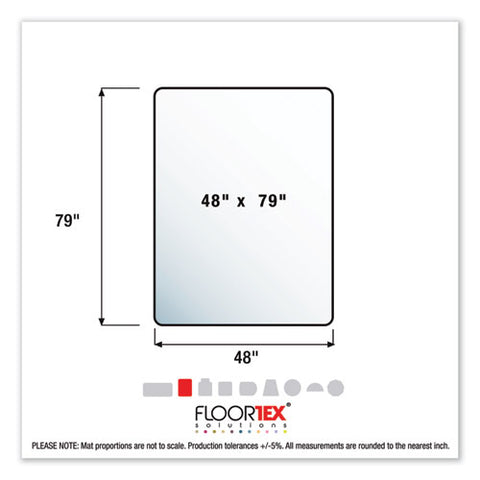 Cleartex Ultimat Polycarbonate Chair Mat For Low/medium Pile Carpet, 48 X 79, Clear