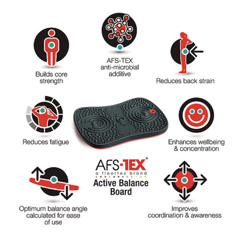 Afs-tex Active Balance Board, 14 X 20 X 2.5, Black