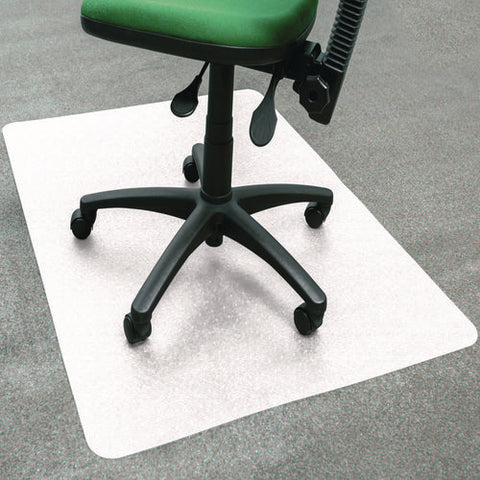 Cleartex Polypropylene Foldable Chair Mat For Carpets, 35" W X 46" L, Translucent