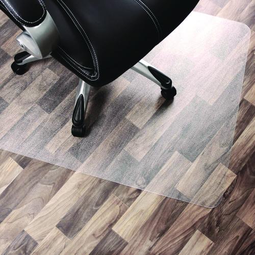 Cleartex Unomat Anti-slip Polycarbonate Chair Mat For Flat Pile Carpeted And Hard Floors, Rectangular, 35" X 47", Clear