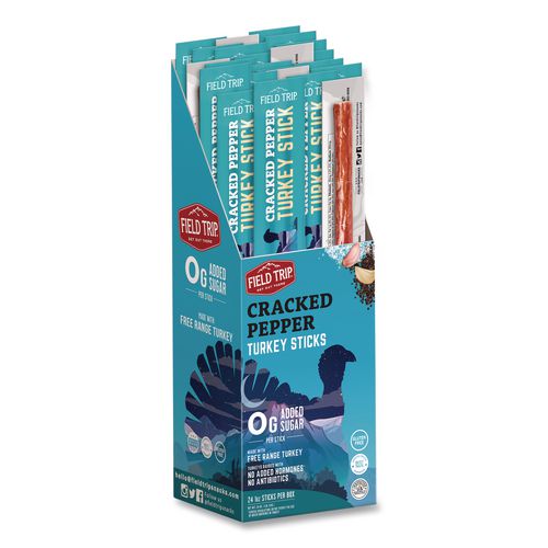 Cracked Pepper Turkey Meat Stick, 1 Oz Stick, 24/box