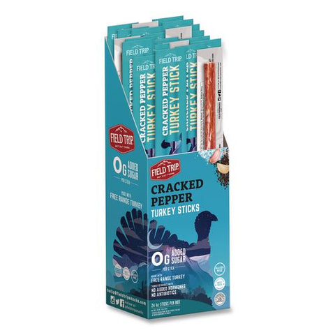 Cracked Pepper Turkey Meat Stick, 1 Oz Stick, 24/box