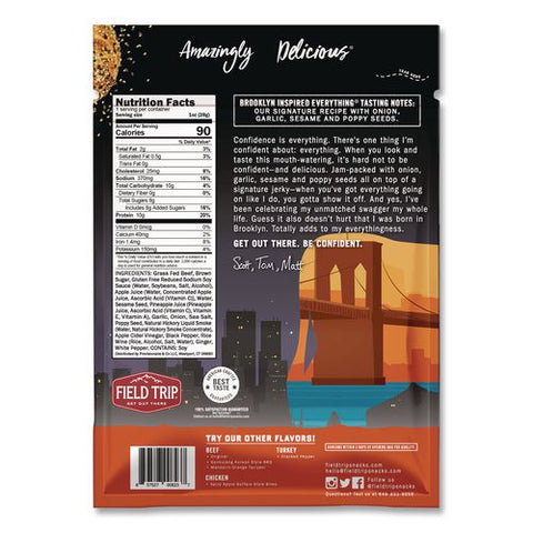 Everything Bagel Beef Jerky, 1 Oz Bag, 12/box