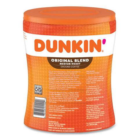 Original Blend Coffee, Dunkin Original, 30 Oz Canister