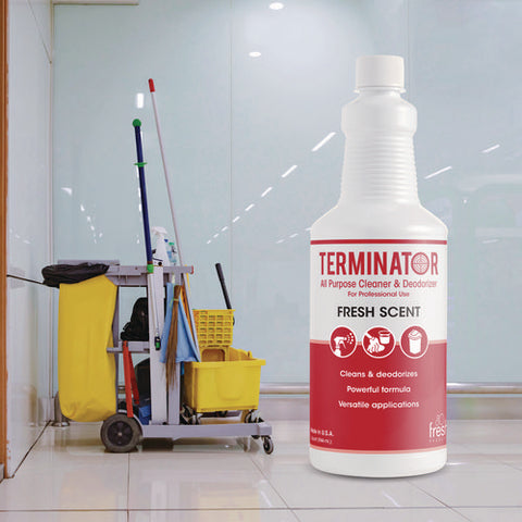 Terminator All-purpose Cleaner/deodorizer With (2) Trigger Sprayers, 32 Oz Bottles, 12/carton