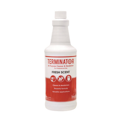 Terminator All-purpose Cleaner/deodorizer With (2) Trigger Sprayers, 32 Oz Bottles, 12/carton