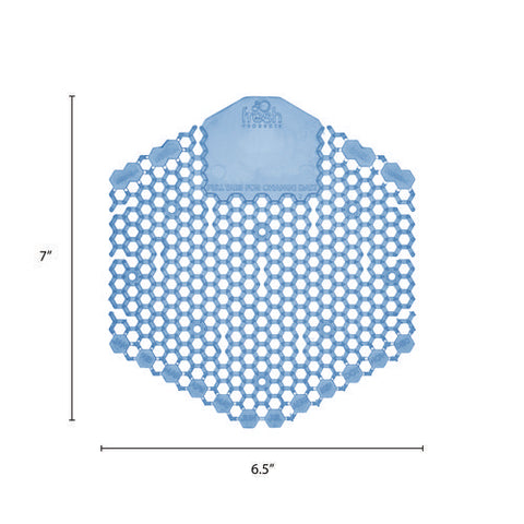 Wave 3d Urinal Deodorizer Screen, Cotton Blossom Scent, Blue, 10/box, 6 Boxes/carton