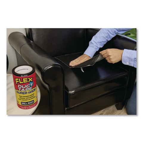 Flex Super Wide Duct Tape, 4" Core, 39 Mil Thick, 7.5" X 20 Ft, Black, 3/carton