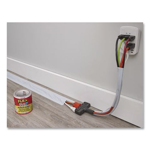 Flex Super Wide Duct Tape, 4" Core, 39 Mil Thick, 4.6" X 20 Ft, White, 6/carton